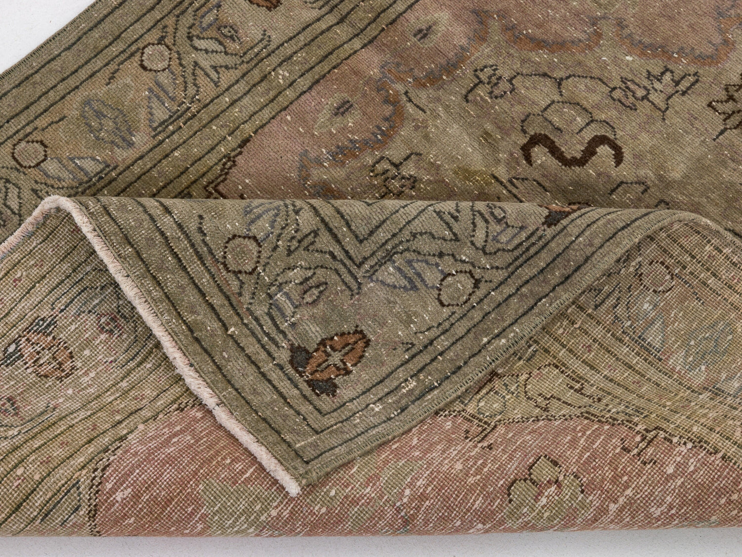 3x4 Small Oushak Rug, Vintage Turkish rug, Bohemian Small Rug, Anatolian rug, Handmade Rug, One of a kind carpet Rug, 8665