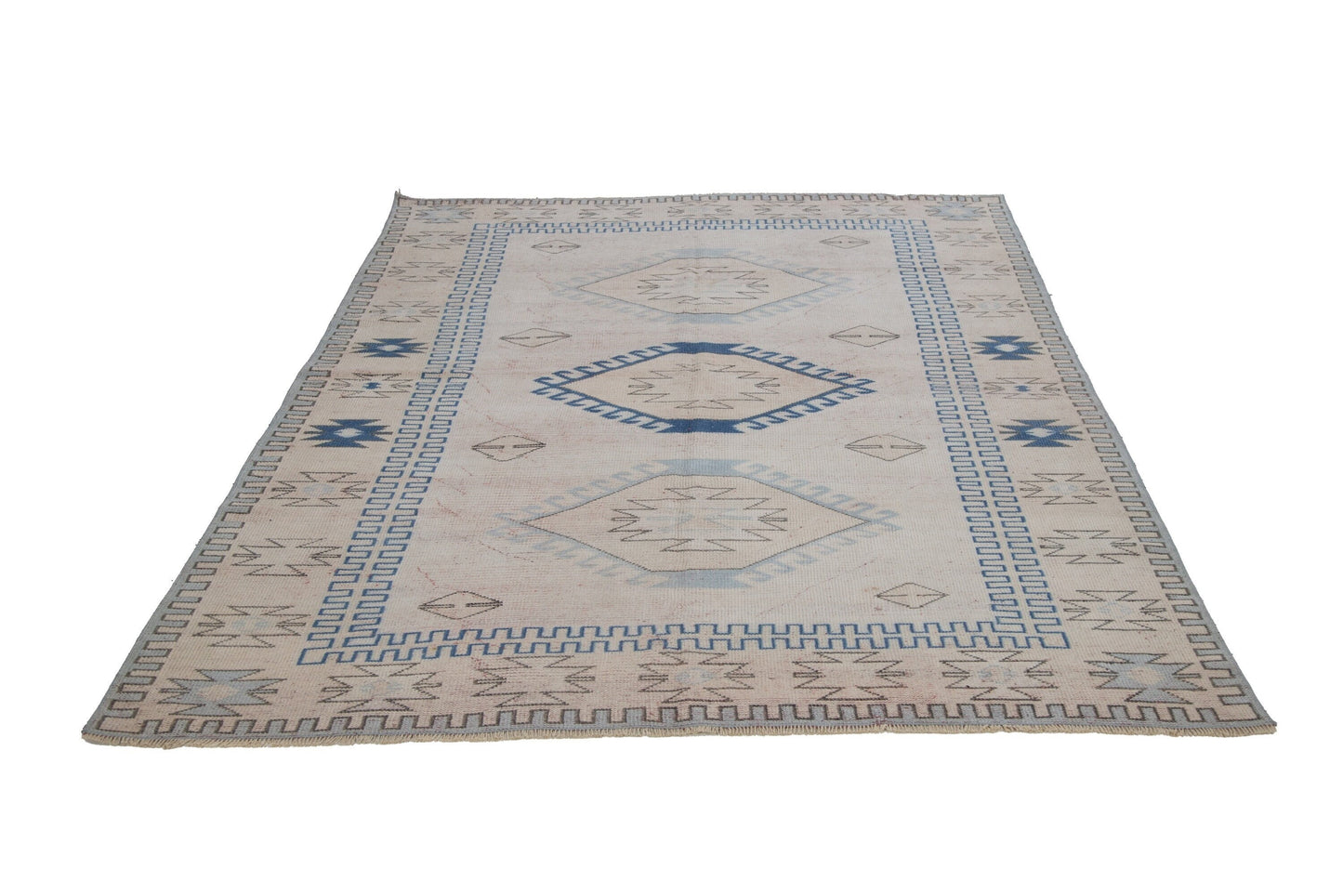 5x8 Area Anatolian Carpet rug, Coastal Turkish rug, OUSHAK TURKEY RUG, Vintage rug Neutral, Living room Rug ,Bedroom Turkish rug , 7305