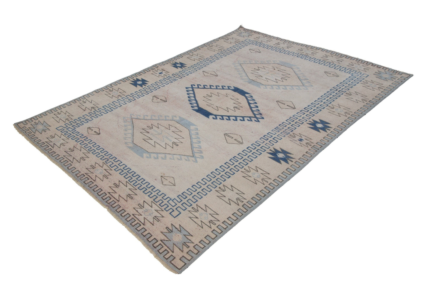 5x8 Area Anatolian Carpet rug, Coastal Turkish rug, OUSHAK TURKEY RUG, Vintage rug Neutral, Living room Rug ,Bedroom Turkish rug , 7305