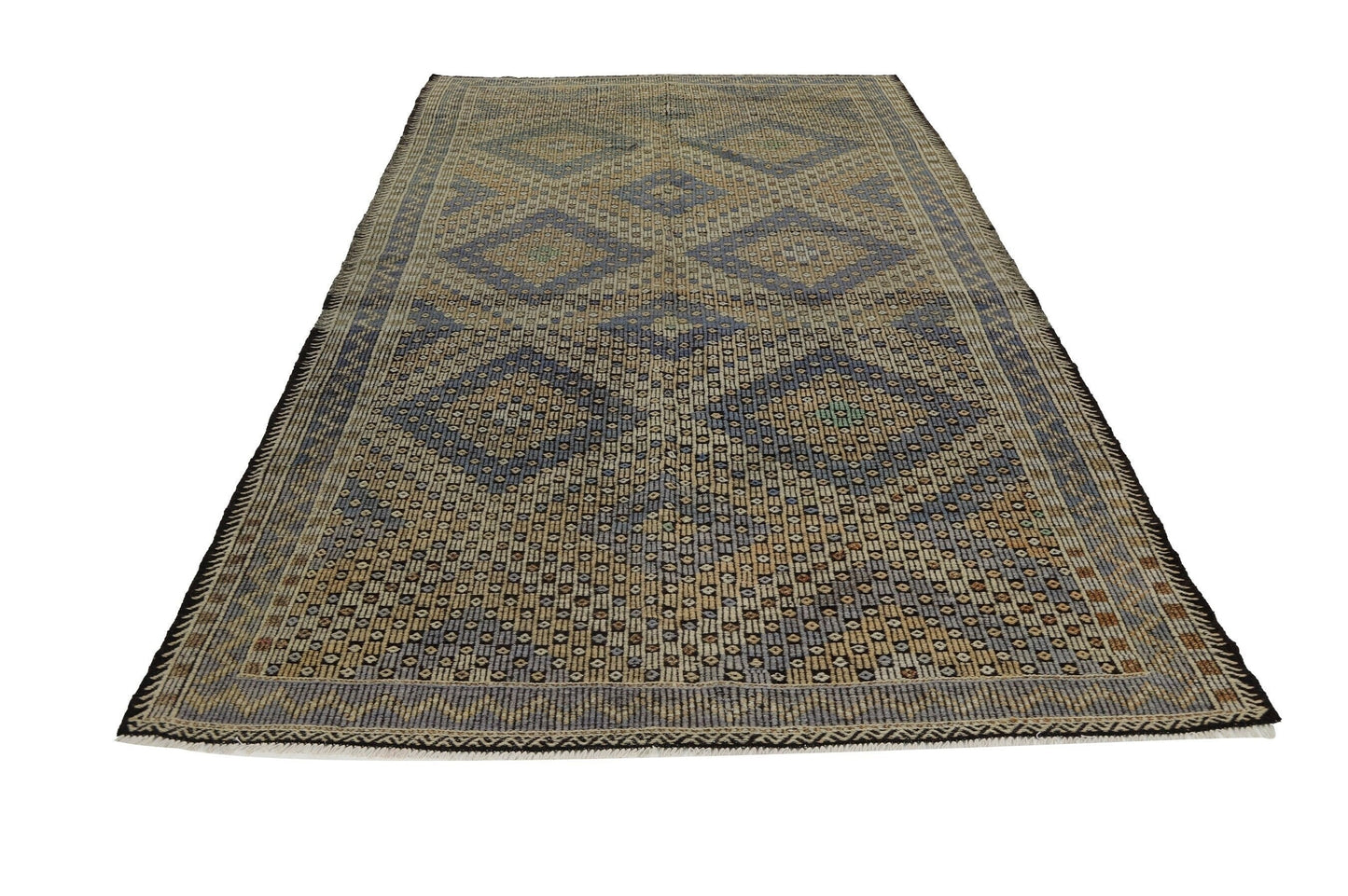 Brown Beige Kilim Rug, Turkish Kilim, Vintage Kilim, Rug Kilim, Eclectic Rug, Wool Rug, Anatolia Rug, Unique Rug, Primitive Rug, 8080