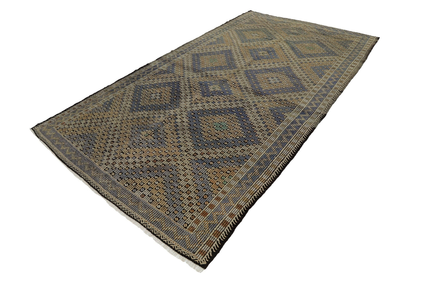 Brown Beige Kilim Rug, Turkish Kilim, Vintage Kilim, Rug Kilim, Eclectic Rug, Wool Rug, Anatolia Rug, Unique Rug, Primitive Rug, 8080