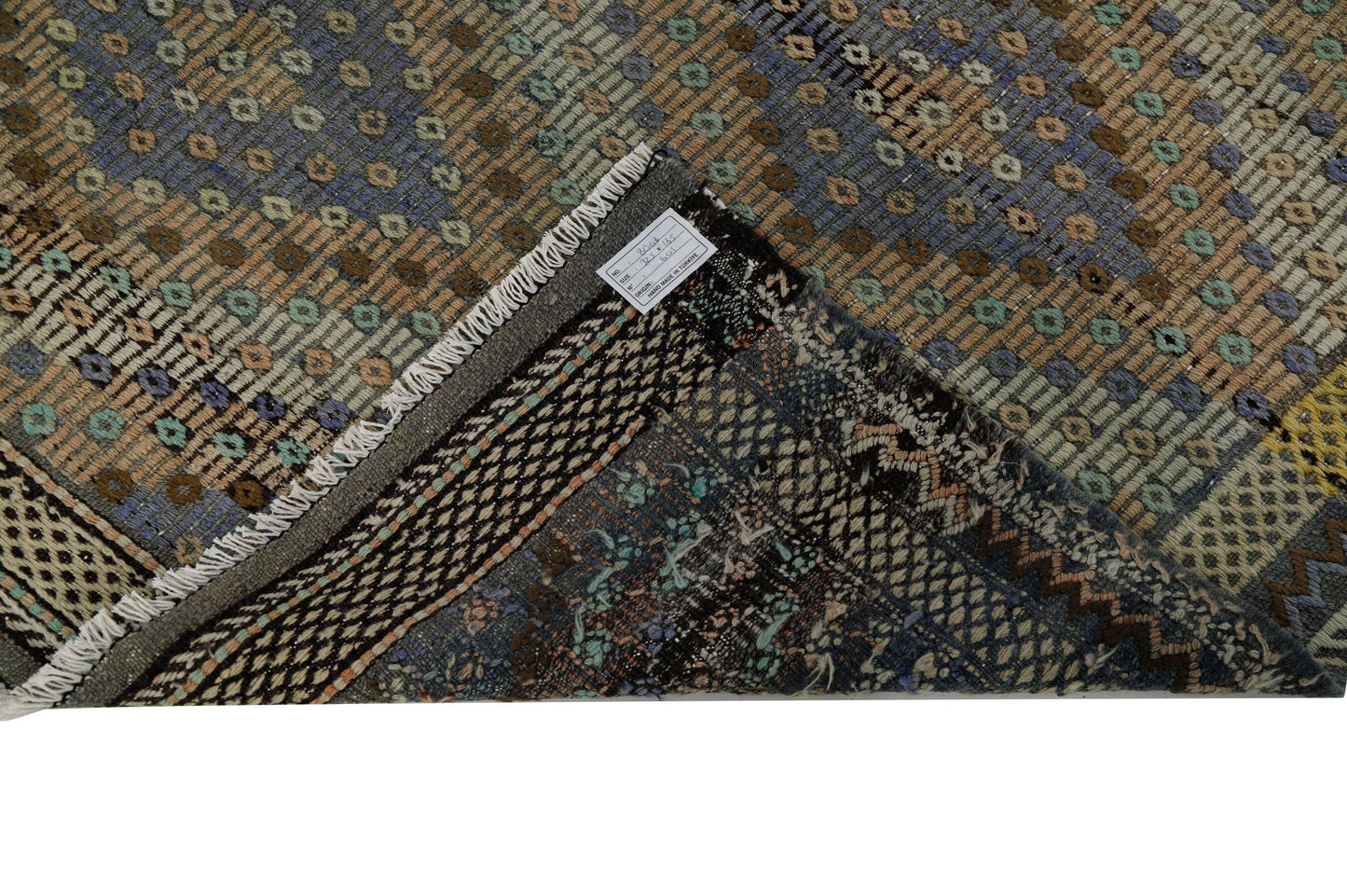 6x10 Embroidery Turkish Kilim Rug, Vintage Turkish Kilim Rug, Living Room Rug, Handmade Rug, Flat Weave Rug, Area Faded Kilim Rug, 8068