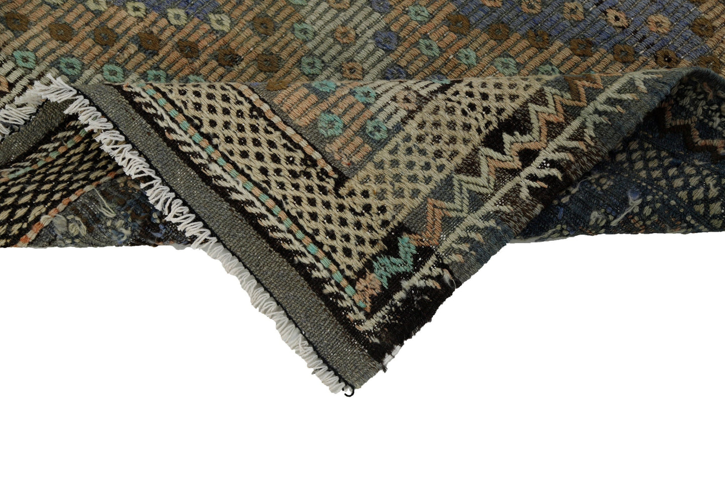 6x10 Embroidery Turkish Kilim Rug, Vintage Turkish Kilim Rug, Living Room Rug, Handmade Rug, Flat Weave Rug, Area Faded Kilim Rug, 8068