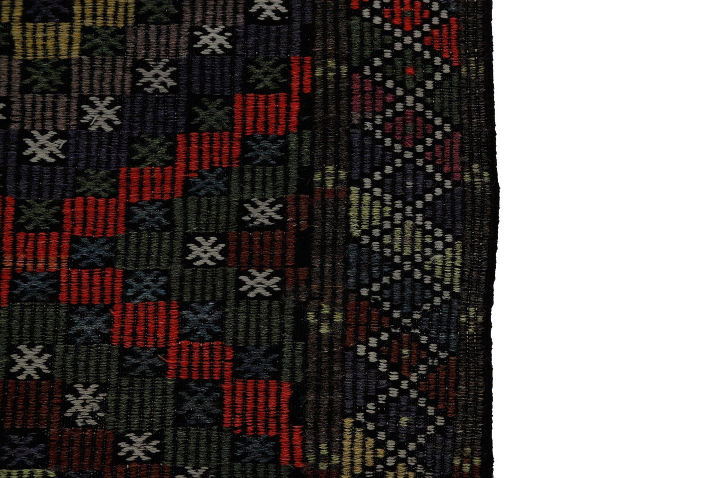 Farmhouse Decor, Plaid Kilim Rug, Area Geometric Rug, Turkey Rug, Fine Rug, Faded Rug, Muted Rug, Bedroom Rug, Kilim Rug 7x9, 8084