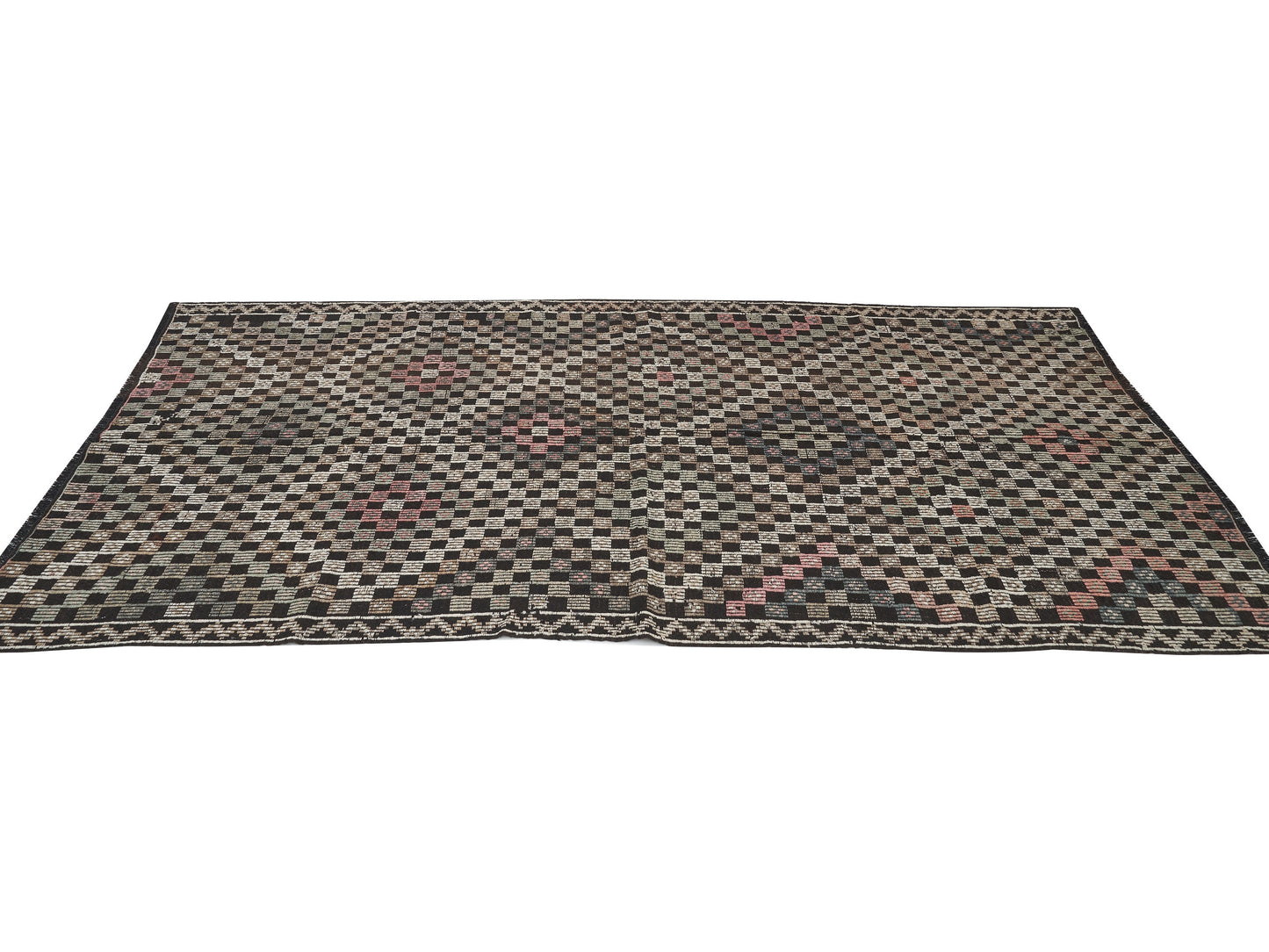 Vintage Area Kilim Rug, Turkish Handmade Antique Kilim Rug, Neutral Faded Rug, Living Room Rug, Primitive Rug, Kilim Rug 5x8, 12560