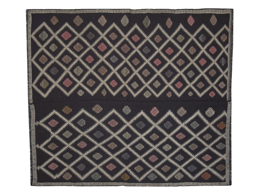 Kilim Rug 7x8, Bedroom Rug, Handmade Area Kilim Rug, Turkish Flat Weave Kilim Rug, Vintage Antique Kilim Rug, Farmhouse Decor, 12582