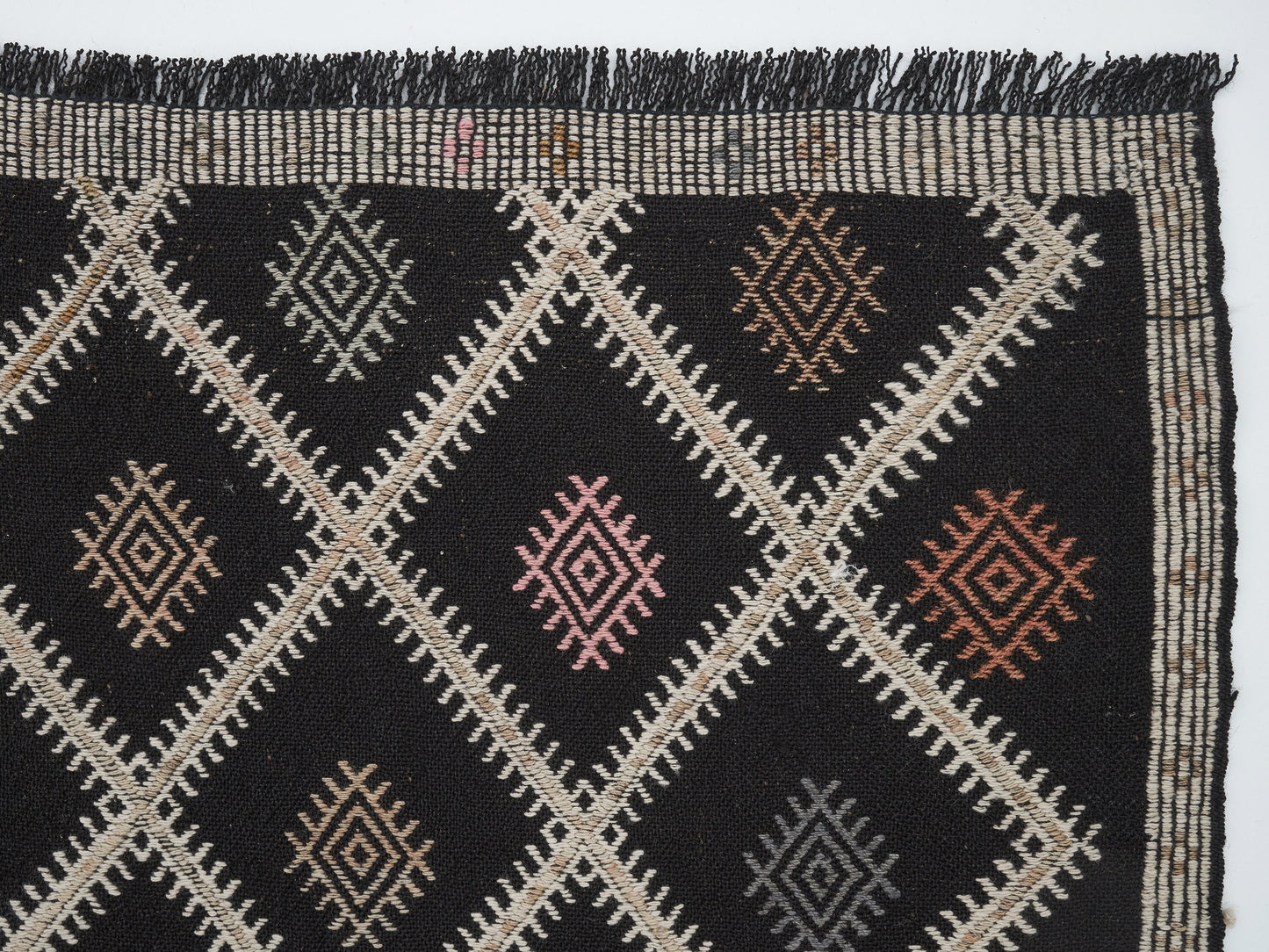 Kilim Rug 7x8, Bedroom Rug, Handmade Area Kilim Rug, Turkish Flat Weave Kilim Rug, Vintage Antique Kilim Rug, Farmhouse Decor, 12582