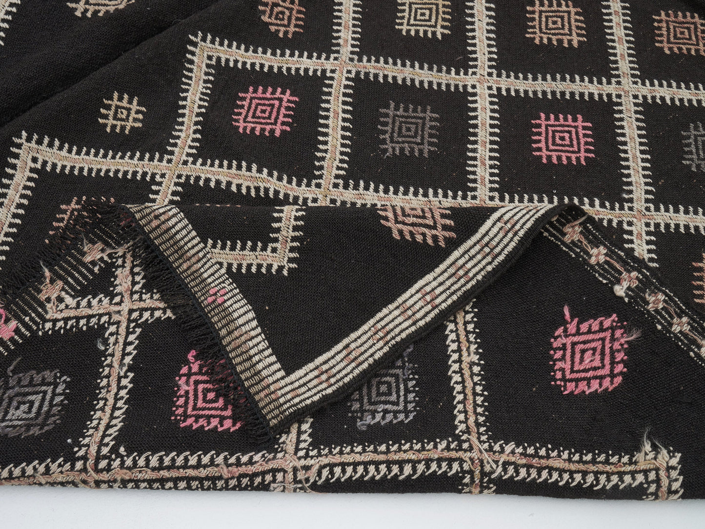 Kilim Rug 7x8, Bedroom Rug, Handmade Area Kilim Rug, Turkish Flat Weave Kilim Rug, Vintage Antique Kilim Rug, Farmhouse Decor, 12582