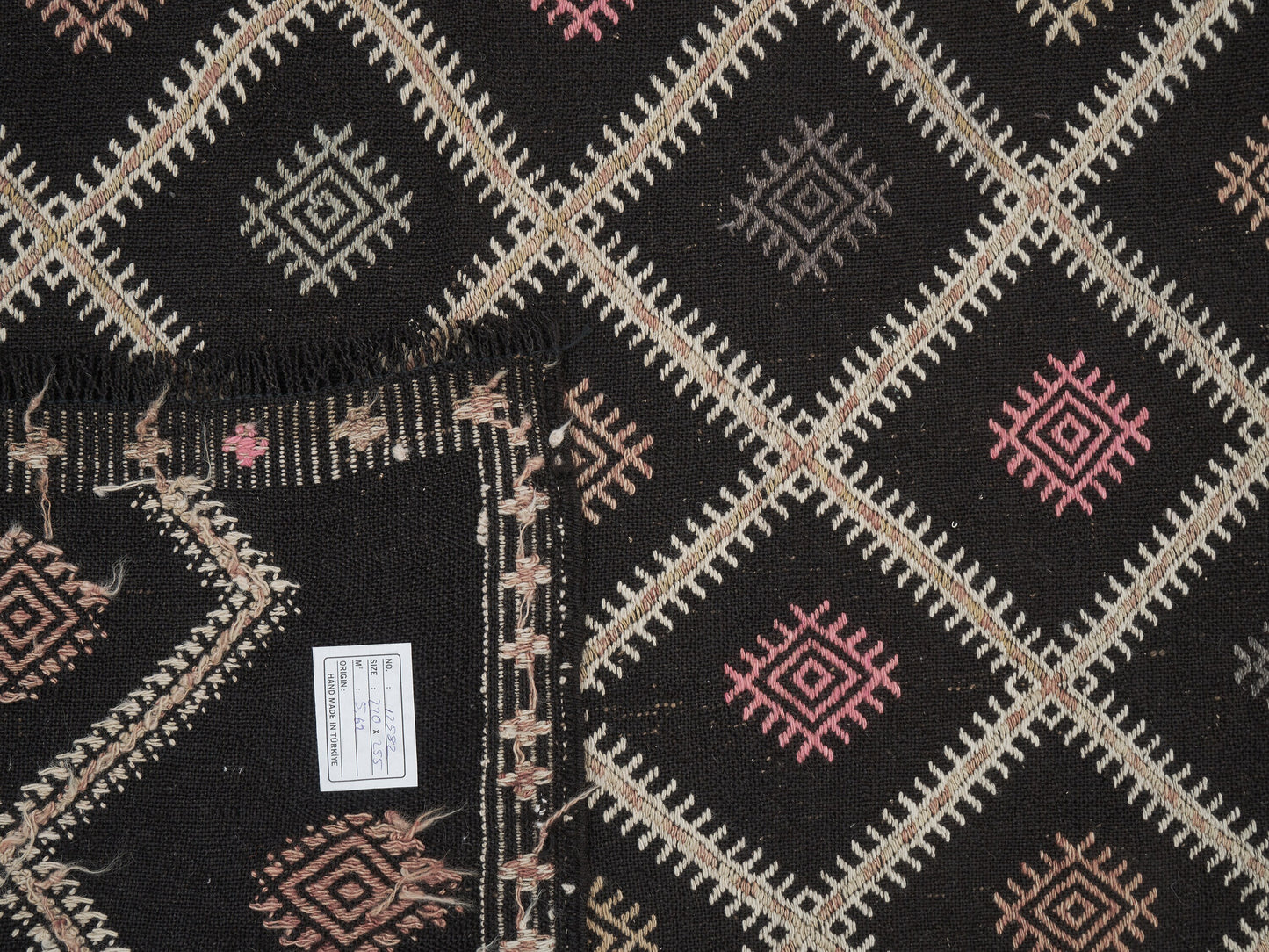 Kilim Rug 7x8, Bedroom Rug, Handmade Area Kilim Rug, Turkish Flat Weave Kilim Rug, Vintage Antique Kilim Rug, Farmhouse Decor, 12582