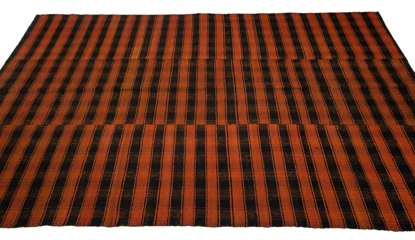 Plaid Kilim Rug, Handmade Kilim Rug, Turkish Vintage Kilim Rug, Living Room Rug, Area Kilim Rug 6x9, Bohemian Rug, Living Room Rug, 5534