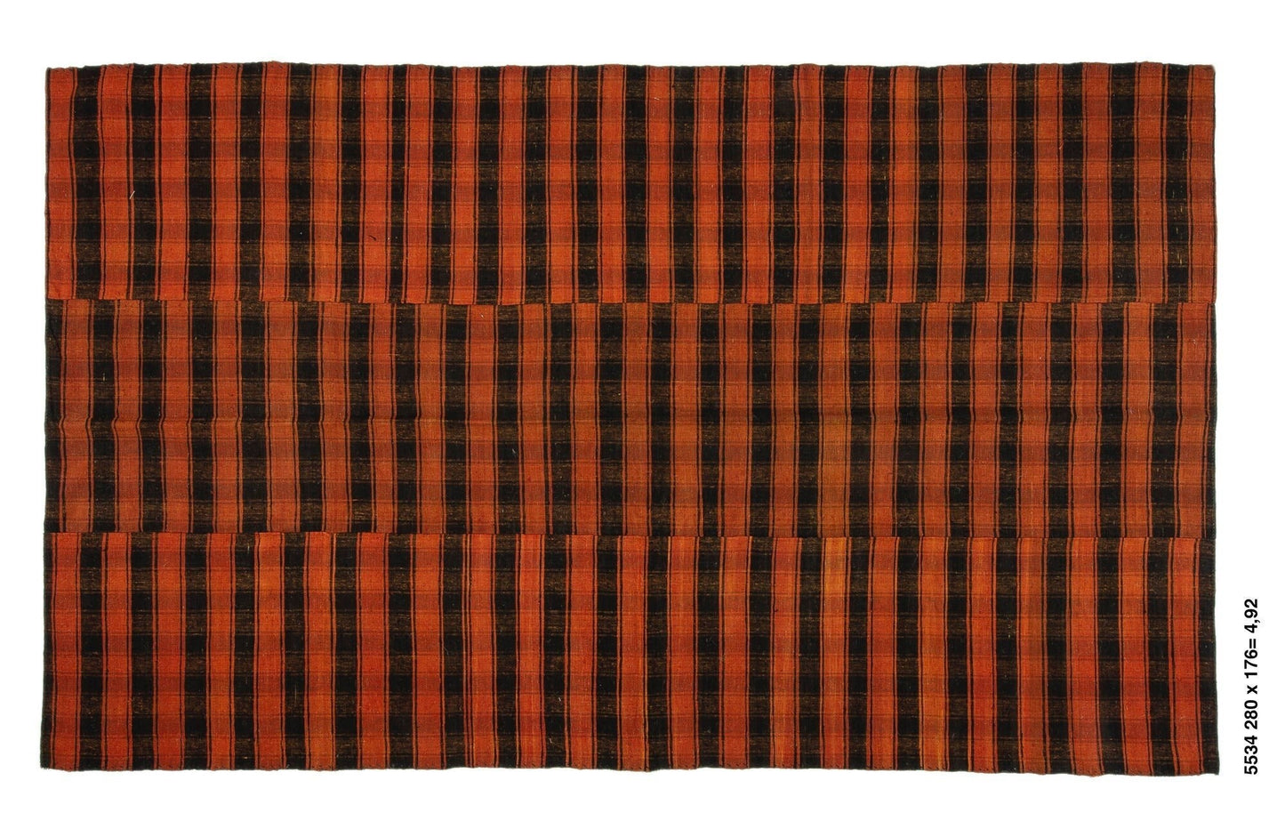 Plaid Kilim Rug, Handmade Kilim Rug, Turkish Vintage Kilim Rug, Living Room Rug, Area Kilim Rug 6x9, Bohemian Rug, Living Room Rug, 5534
