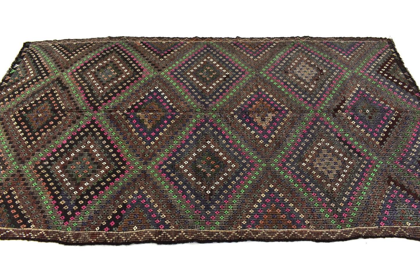 6x10 Vintage Turkish Kilim Rug, Flat Weave Rug, Rug Kilim, Farmhouse Decor, Wool Rug, Anatolia Rug, Handmade Area Rug, Unique Kilim Rug,3203
