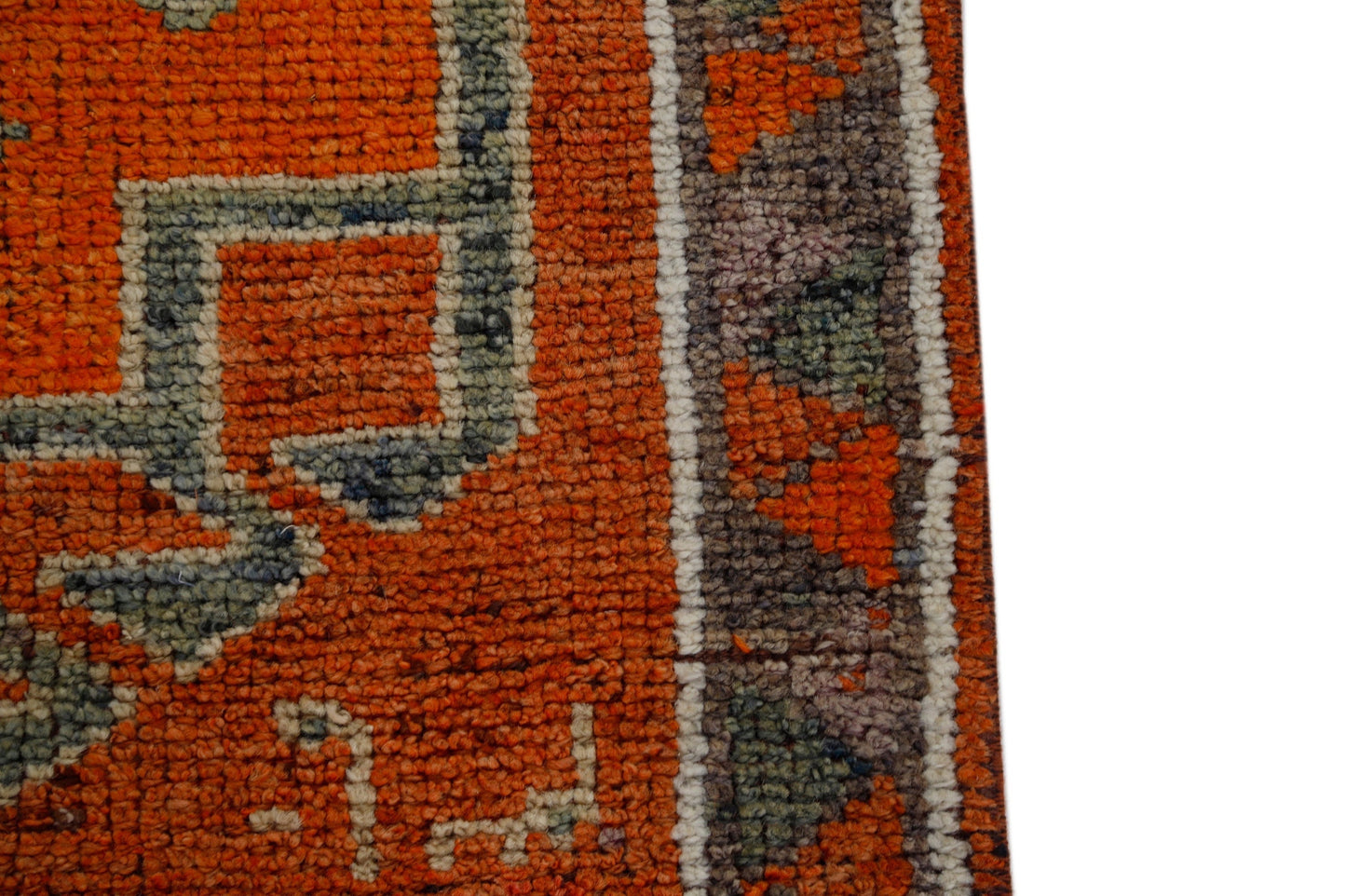 3x11 Hand knotted Vintage Runner rug, Turkish Floor runner rug, Oushak runner ,Herki runner, Entryway rug, Boho runner, Kitchen rug ,7183