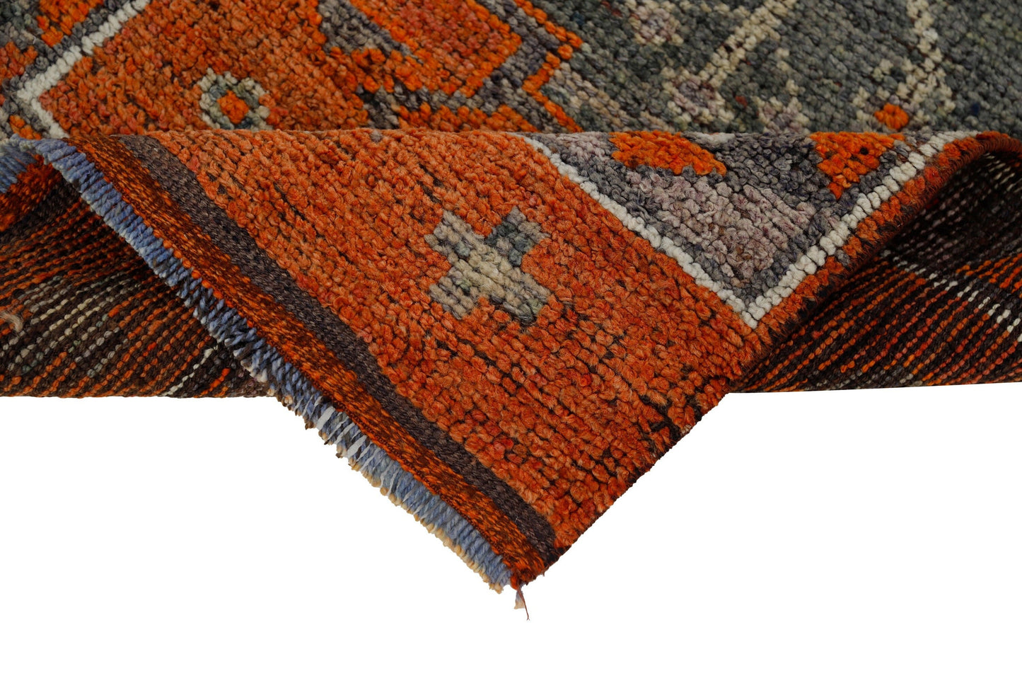 3x11 Hand knotted Vintage Runner rug, Turkish Floor runner rug, Oushak runner ,Herki runner, Entryway rug, Boho runner, Kitchen rug ,7183