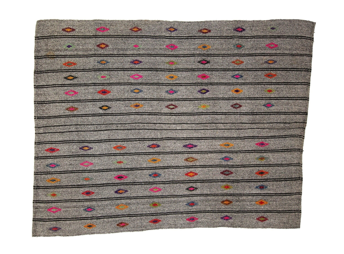 Turkish Kilim Rug 6x8, Vintage Kilim Rug, Handmade Kilim Rug, Gray Goat Hair Kilim Rug, Kilim Rug, Contemporary Decor, Living Room Rug, 960