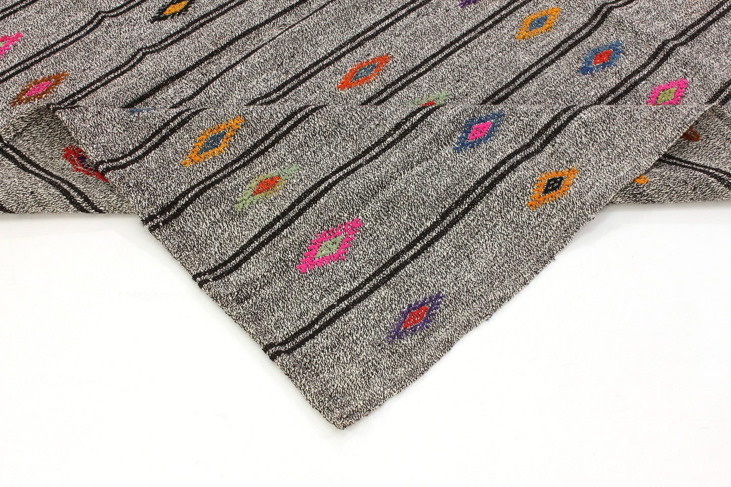 Turkish Kilim Rug 6x8, Vintage Kilim Rug, Handmade Kilim Rug, Gray Goat Hair Kilim Rug, Kilim Rug, Contemporary Decor, Living Room Rug, 960
