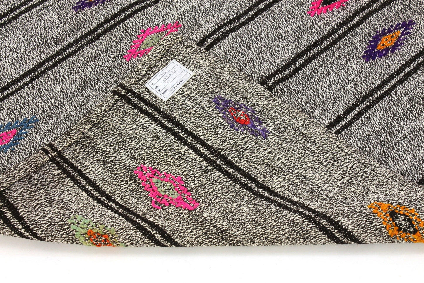 Turkish Kilim Rug 6x8, Vintage Kilim Rug, Handmade Kilim Rug, Gray Goat Hair Kilim Rug, Kilim Rug, Contemporary Decor, Living Room Rug, 960