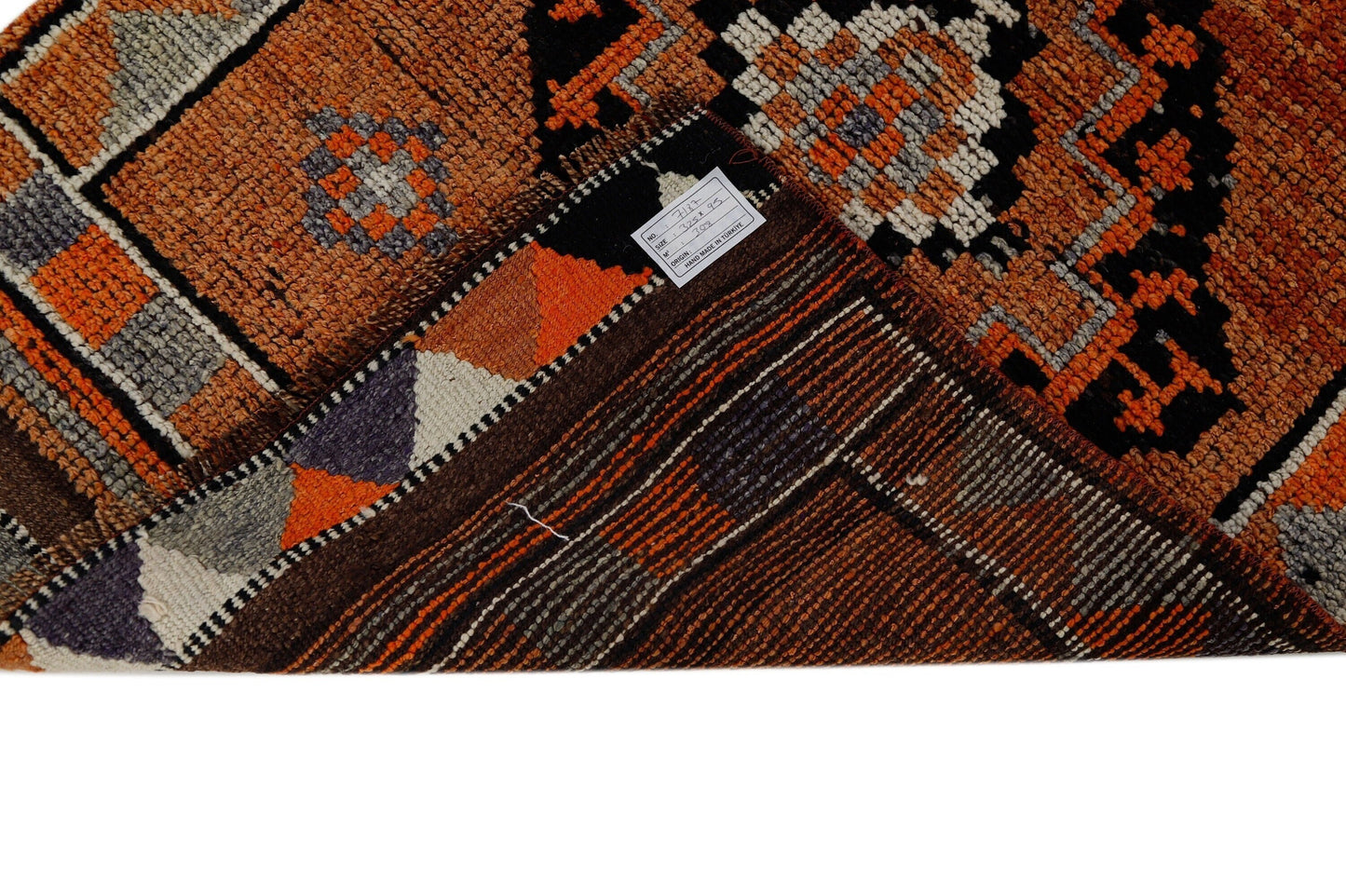 Sun faded Runner rug ,Turkish Oushak Vintage runner rug, 3x11 Wool Carpet Rug Runner, Orient rug, Kitchen rug ,Hallway rug, Runner, 7187