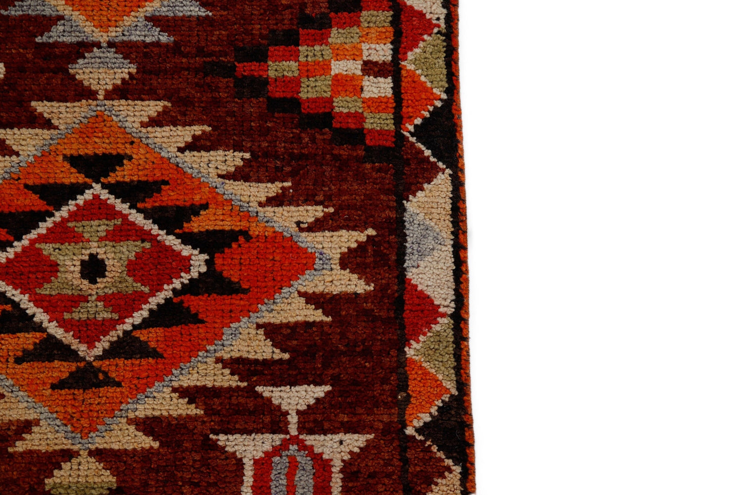 Long Aztec Runner rug, 3x13 Runner rug, Turkish Oushak Vintage Runner, Boho decor ,Hallway runner ,One of a kind ,Shabby Chic ,7189