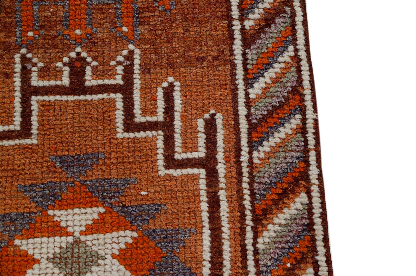 3x12 One of a kind Narrow Scandinavian Runner rug, Hand knotted Herki Carpet Runner rug ,Corridor rug, Floor runner rug, Orient Rug, 7199