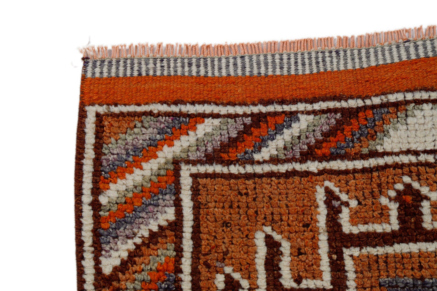 3x12 One of a kind Narrow Scandinavian Runner rug, Hand knotted Herki Carpet Runner rug ,Corridor rug, Floor runner rug, Orient Rug, 7199
