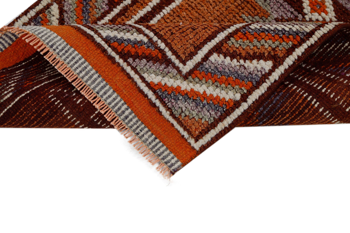 3x12 One of a kind Narrow Scandinavian Runner rug, Hand knotted Herki Carpet Runner rug ,Corridor rug, Floor runner rug, Orient Rug, 7199