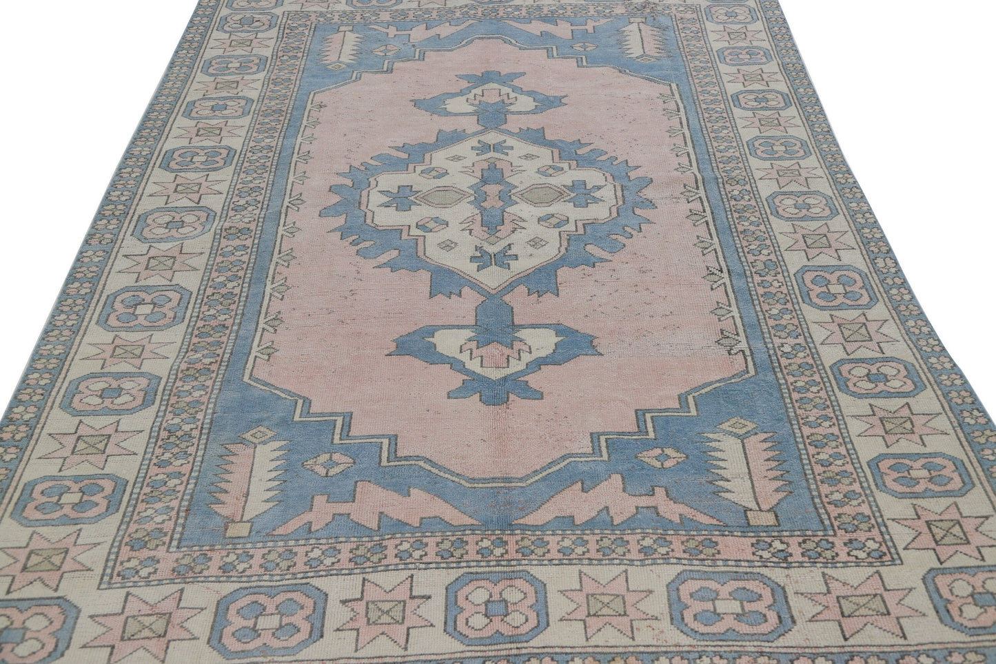 7x9 Vintage Turkish Oushak rug, Area rug, Eclectic Living room rug, Bedroom rug, Old rug, Anatolia rug, Turkey rug, 7292