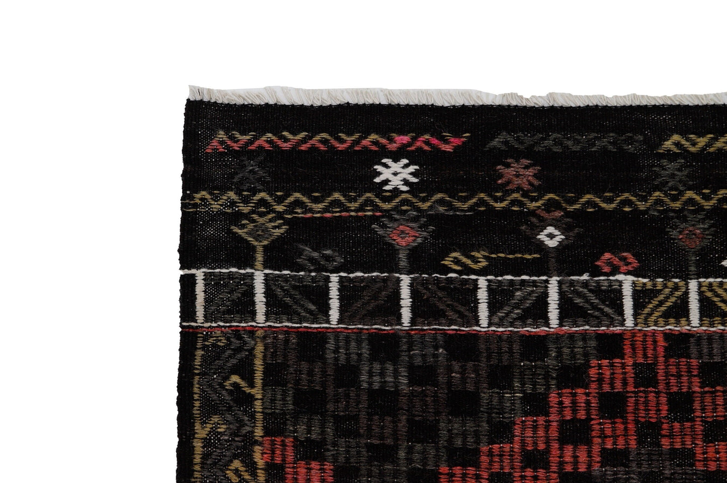 Vintage Turkish kilim rug ,Handmade rug, Embroidered rug ,Faded rug ,Cicim Kilim rug , Kilim rug 6x9 ,One of a kind,Farmhouse,8072