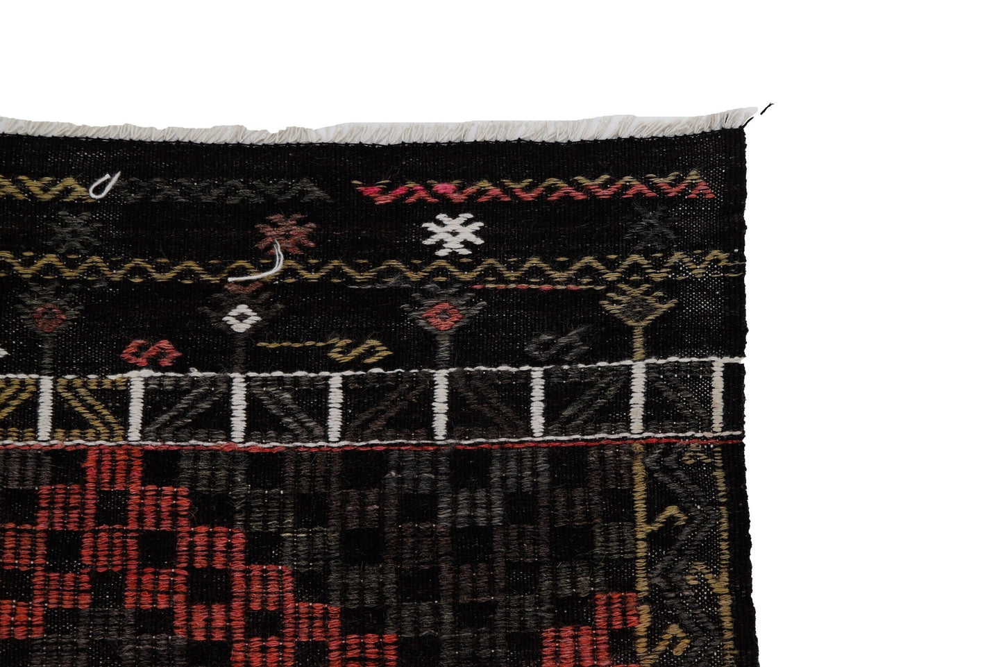 Vintage Turkish kilim rug ,Handmade rug, Embroidered rug ,Faded rug ,Cicim Kilim rug , Kilim rug 6x9 ,One of a kind,Farmhouse,8072