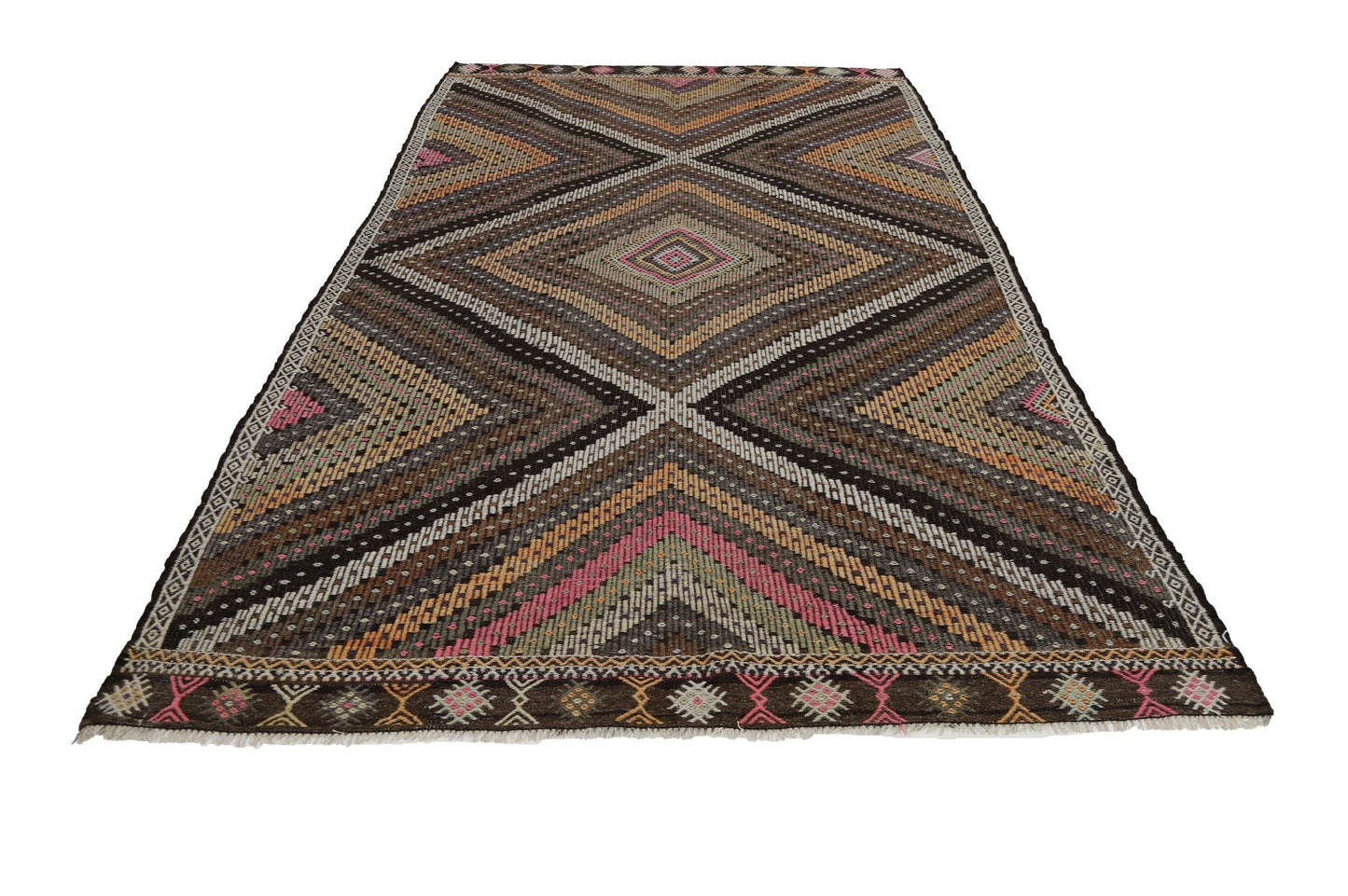 Boho Chic Kilim rug, 7x11 Kilim rug,Turkish kilim,Primitive rug,Living room rug,Vintage kilim,Eclectic decor,Shabby chic,8070