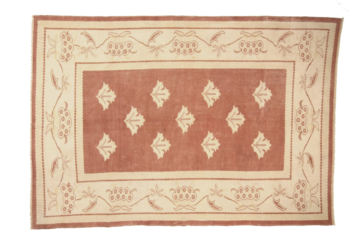 6x9 Rug, Red Floral Rug, Vintage Oushak Turkish Rug ,Handmade Area Carpet Rug, Bohemian Decor, Living room Rug, Bedroom Rug, 6187