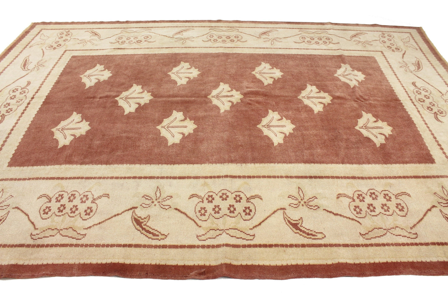 6x9 Rug, Red Floral Rug, Vintage Oushak Turkish Rug ,Handmade Area Carpet Rug, Bohemian Decor, Living room Rug, Bedroom Rug, 6187