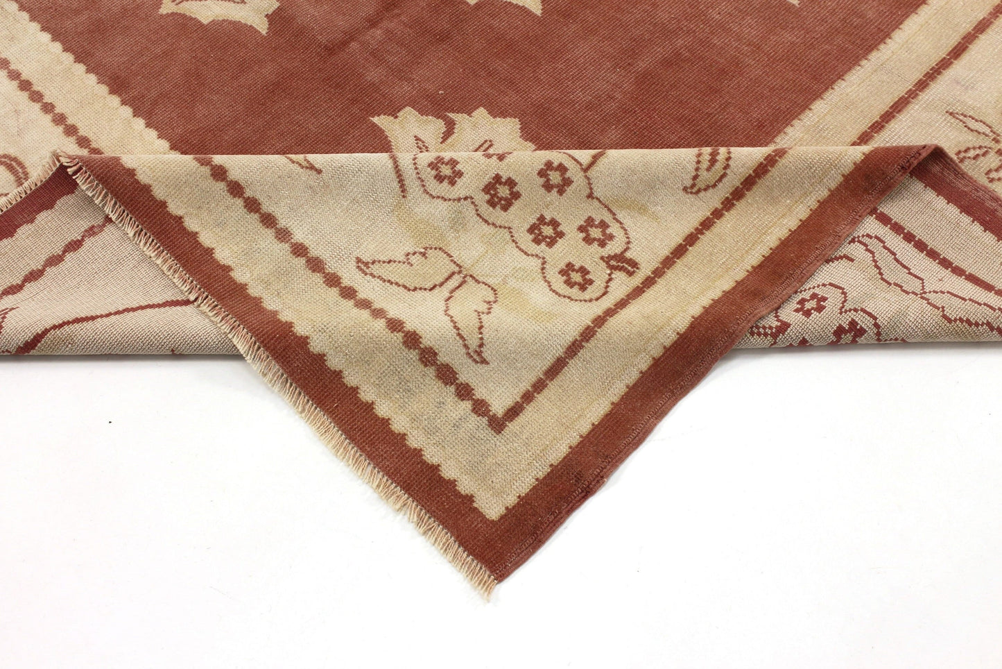 6x9 Rug, Red Floral Rug, Vintage Oushak Turkish Rug ,Handmade Area Carpet Rug, Bohemian Decor, Living room Rug, Bedroom Rug, 6187