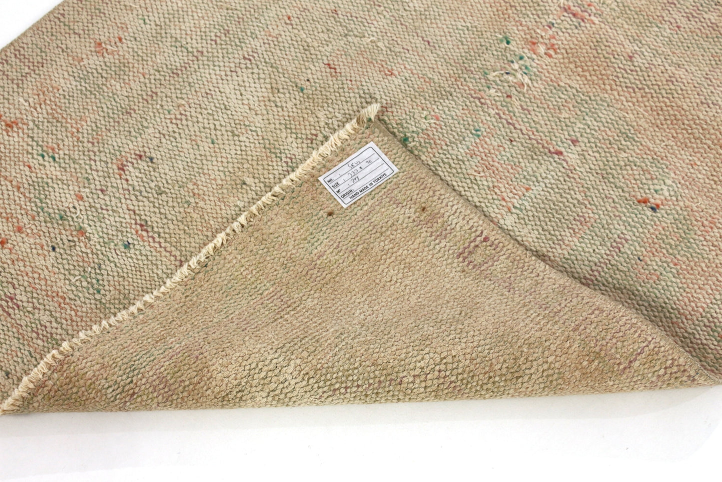 3x11 Rug, Beige Runner Rug, Turkish Runner, Oushak Runner, Vintage Runner, Country Decor ,Kitchen Rug, Hallway Rug, Entryway Rug ,4544