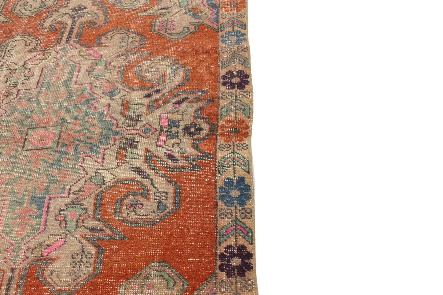 4x7 Oushak Vintage Turkish Rug ,Bohemian Decor, Bedroom Rug, Handmade Rug Carpet, Area Rug, Floor rug, 5614