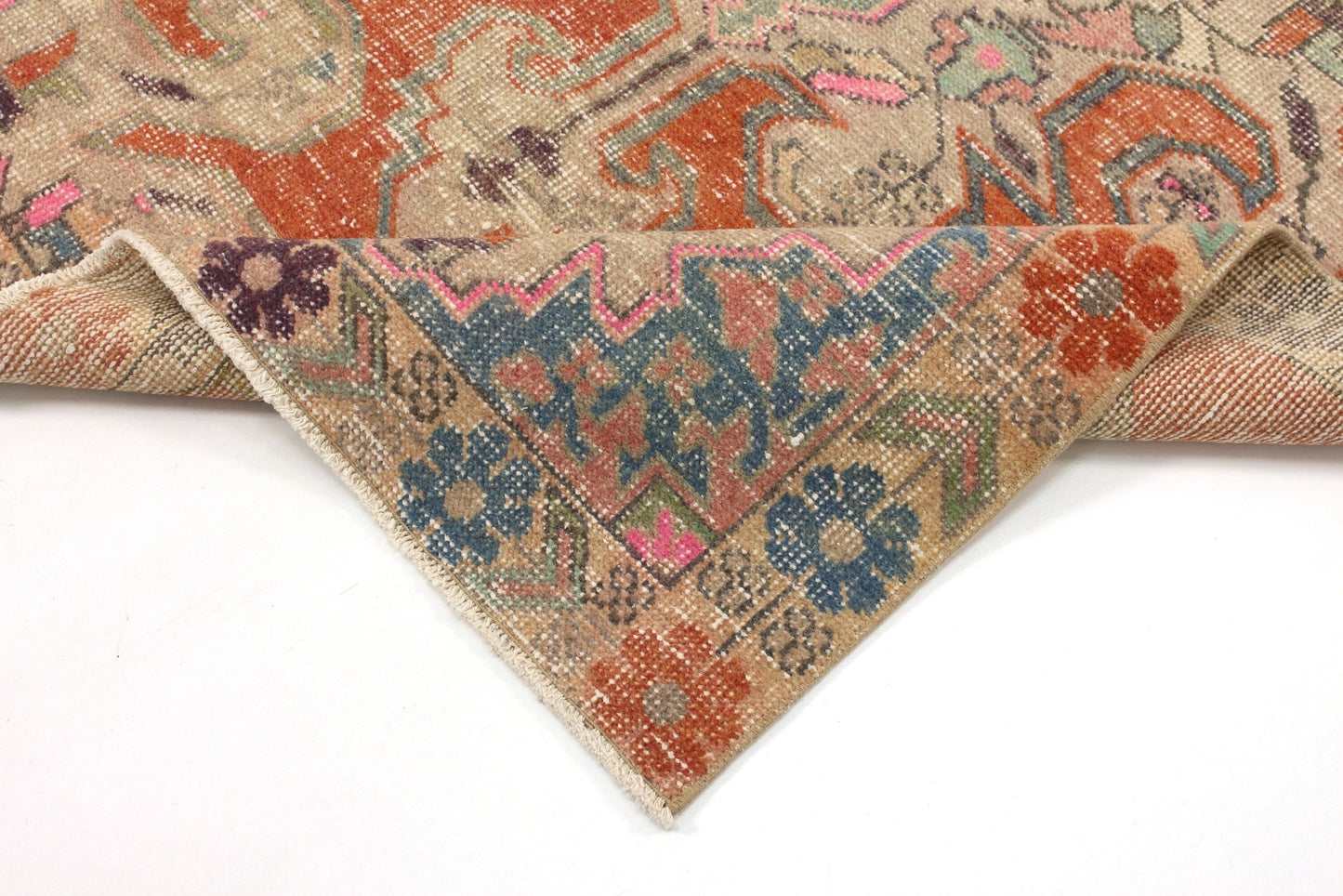 4x7 Oushak Vintage Turkish Rug ,Bohemian Decor, Bedroom Rug, Handmade Rug Carpet, Area Rug, Floor rug, 5614