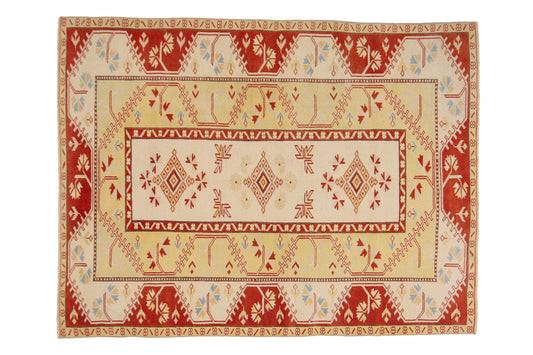 Neutral Oushak Rug, Pale Turkish Rug,  Area Carpet Rug ,4x6 TURKİSH RUG, Small Room Rug, Coastal Decor, Bedroom Rug ,Red, Yellow,Rug4405