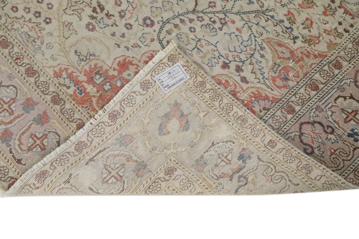 7x10 Floral Rustic Area Rug, Primitive rug, Turkish Oushak Vintage Rug, Handmade Antique Carpet rug,Entryway rug ,Office rug, 8037