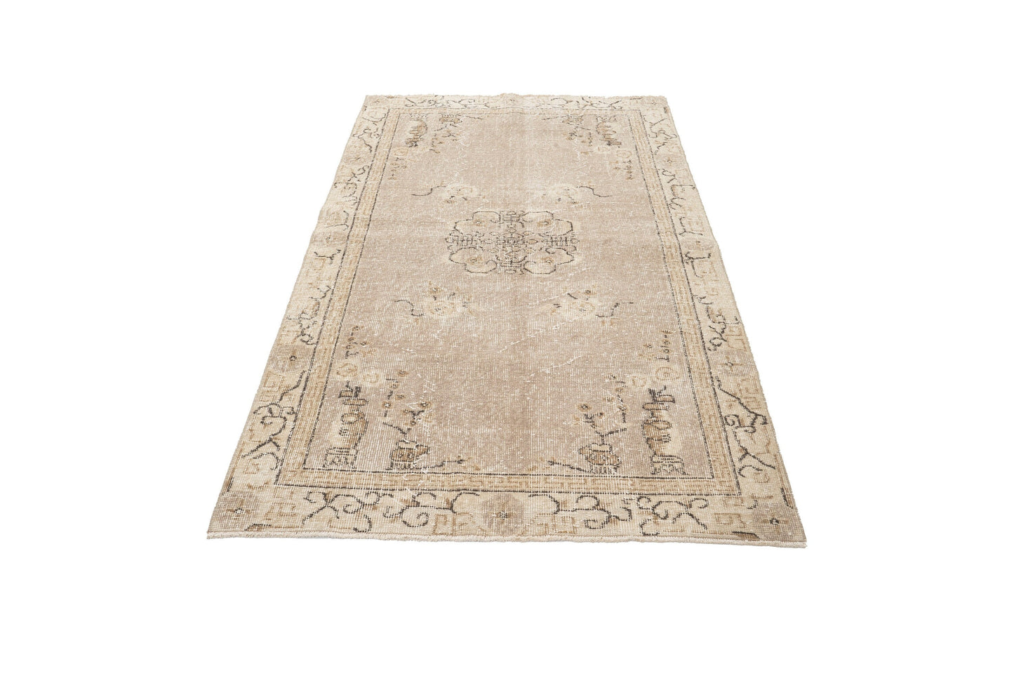 4x7 One of a Kind Turkish Rug , Small Carpet Rug, Vintage Oushak Rug , Anatolia Rug, Handmade rug, Nursery rug, Farmhouse decor, 9642