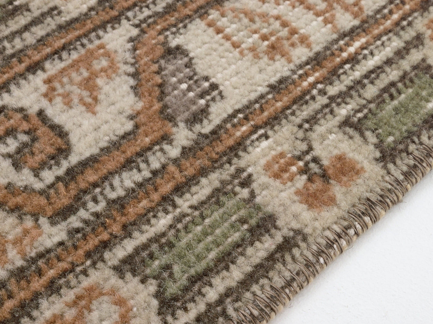 Boho Oushak Rug, Turkish Rug, Vintage rug, Eclectic Handmade Area Rug, Floral Rug, Anatolia rug, Unique Carpet rug, Bedroom rug, 9641