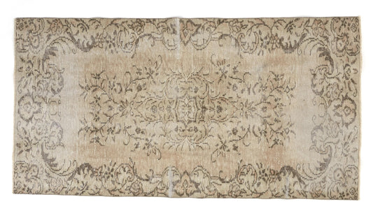 Unique Vintage Rug, Turkish Oushak Vintage Rug, Farmhouse decor, Anatolia Rug, Area rug, Carpet rug, Rug 4x7, Handmade rug, Neutral rug,9658