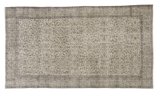4x7 Beige Anatolia Oushak Rug, Neutral Turkish rug, Vintage Area Carpet rug, Handmade Wool Floral rug, Bedroom rug, Farmhouse decor, 9660