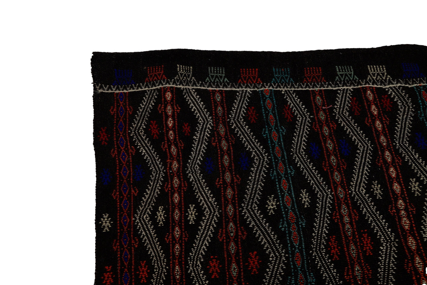 Embroidery Vintage Goat hair Kilim rug, Turkish kilim rug, Boho decor, Entryway rug ,One of a kind rug, 7x12 Kilim rug, Handmade, 7150