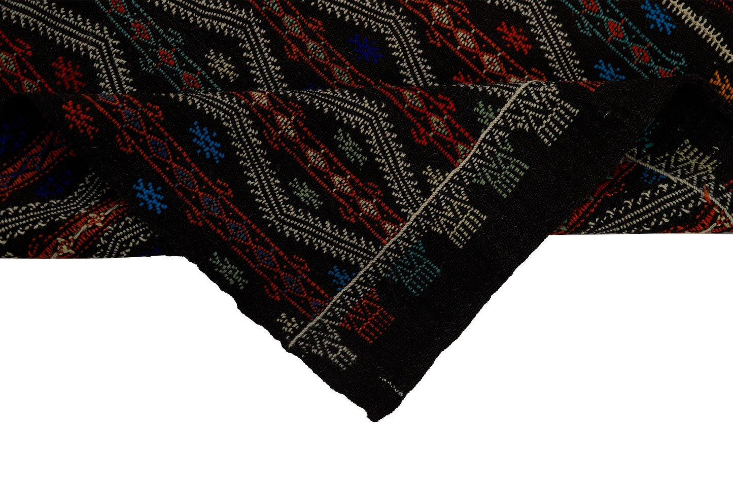 Embroidery Vintage Goat hair Kilim rug, Turkish kilim rug, Boho decor, Entryway rug ,One of a kind rug, 7x12 Kilim rug, Handmade, 7150