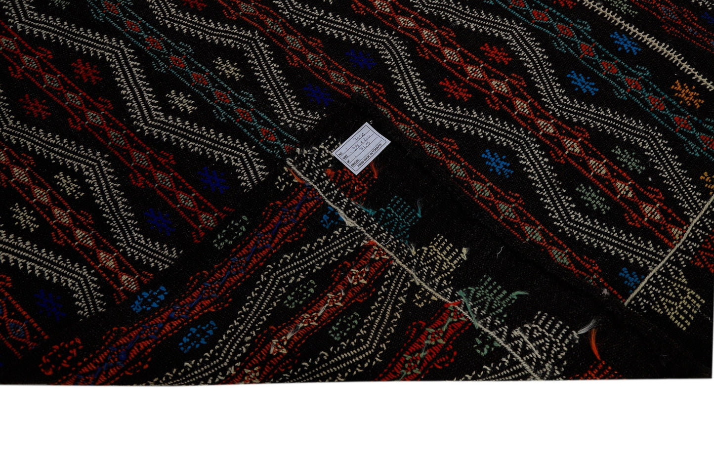 Embroidery Vintage Goat hair Kilim rug, Turkish kilim rug, Boho decor, Entryway rug ,One of a kind rug, 7x12 Kilim rug, Handmade, 7150