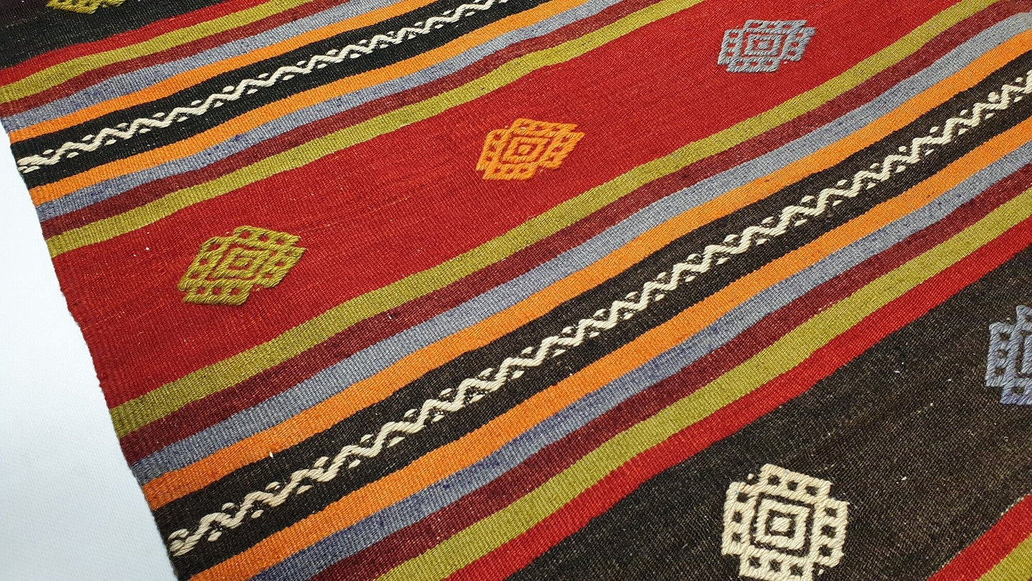 6x10 Kilim rug ,Anatolia Shabby Chic Kilim Rug ,Turkish Kilim rug, Striped rug, Colorful rug, Vintage Kilim rug ,Kilim, Flat weave rug, 516