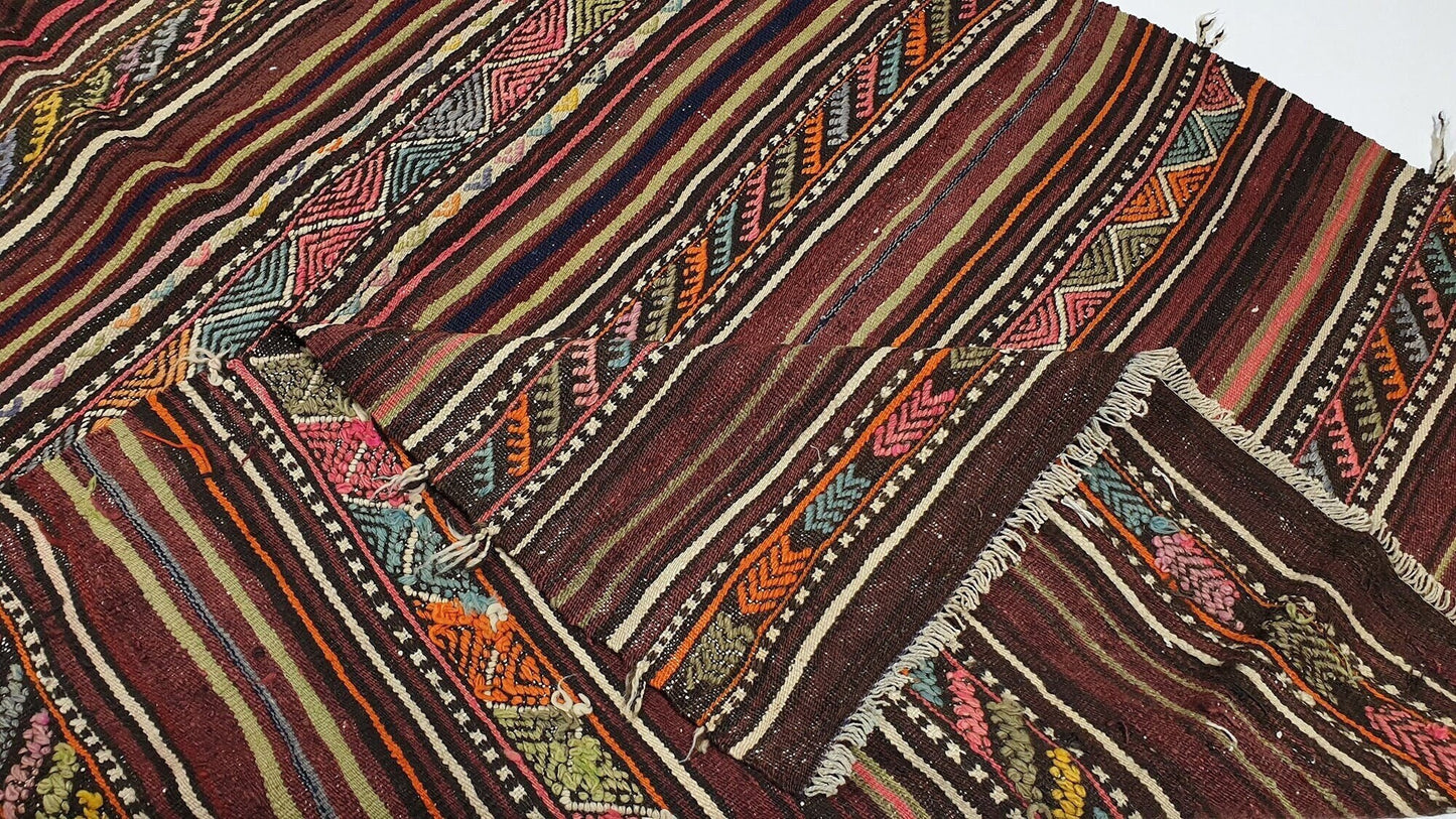 The orient Kilim Rug, 5x7 Kilim rug,Turkish rug rustic, Vintage rug antique ,Area rug ,Handmade rug, Primitive rug, Floor rug, Bedroom ,2522