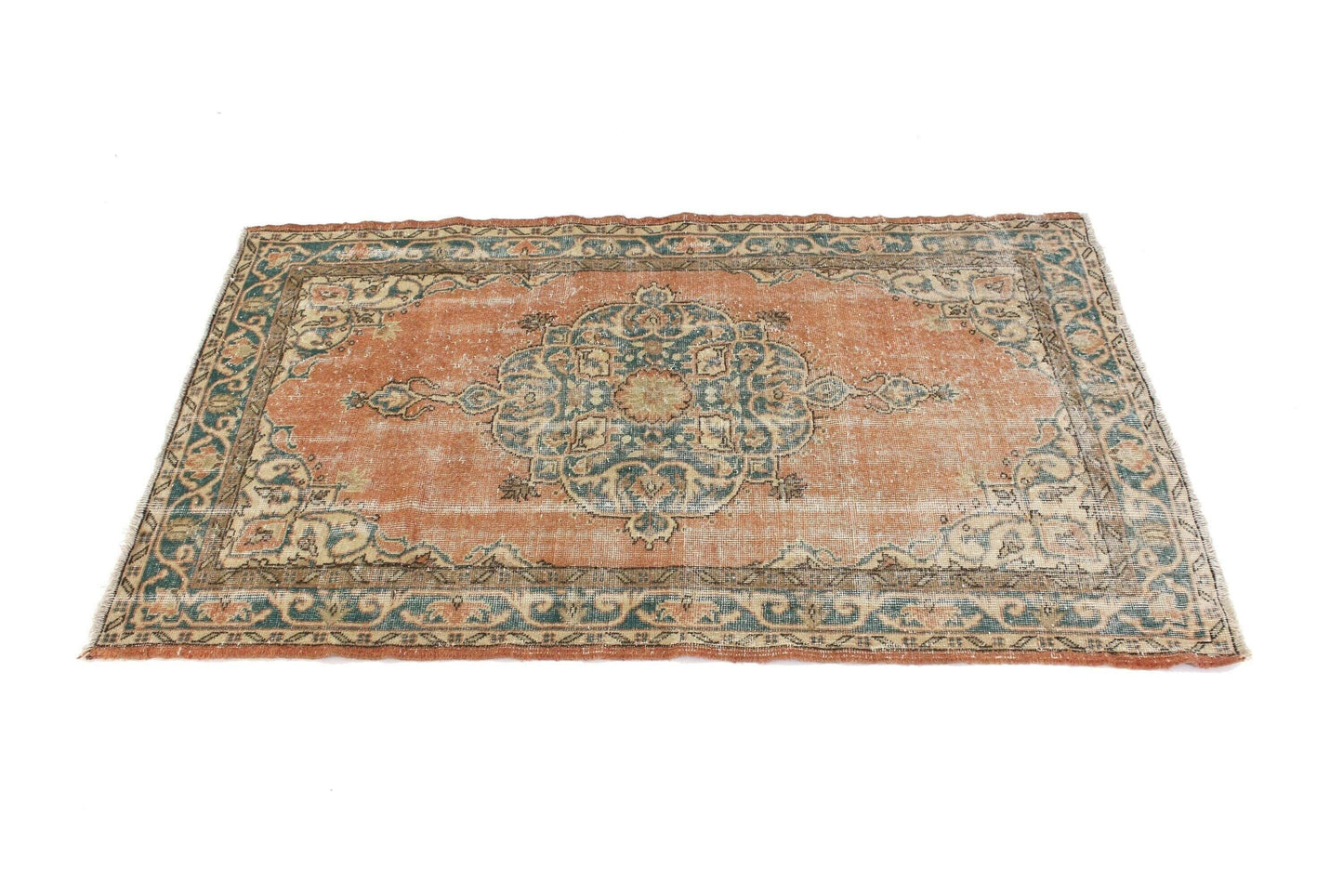 Small Turkish Carpet Rug, 4x6 Oushak Turkish Vintage Rug ,Area Rug, Unique Rug, Rectangle Rug, Anatolia Rug, Pastel Rug,6799