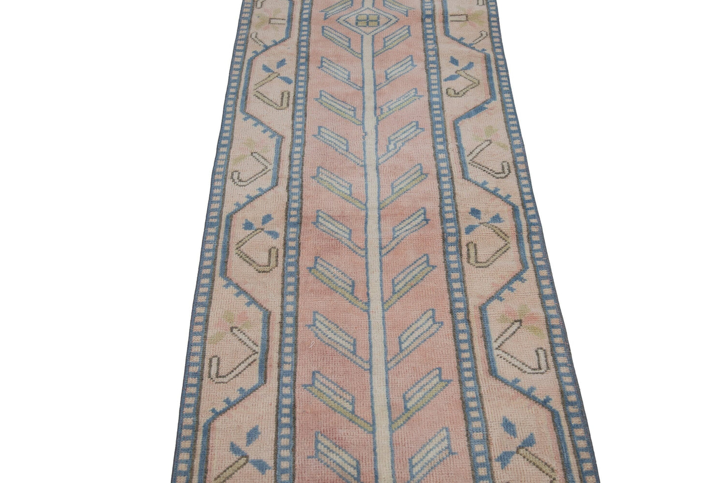 2x11 Beige Runner rug, 2x11 Runner rug ,Oushak runner, Turkish runner, Vintage runner ,Hallway rug, Neutral rug, Runner Floor rug, 7458