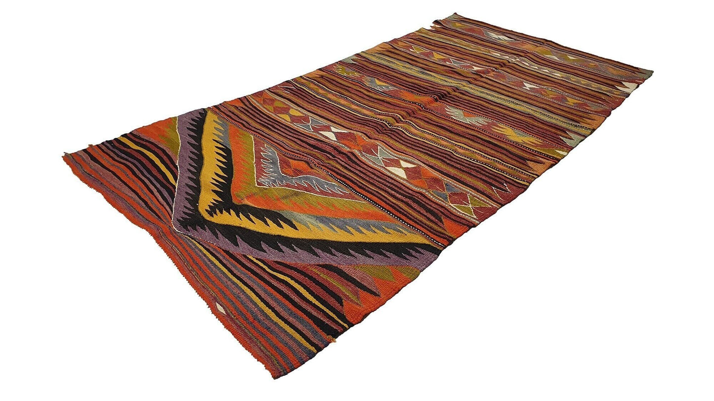 Unique Turkish Kilim rug, Vintage Kilim Area rug, Home decor, Floor rug, Flat weave rug, Entryway rug, One of a kind rug, Geometric rug,2935